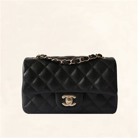 chanel mini flap bag black gold